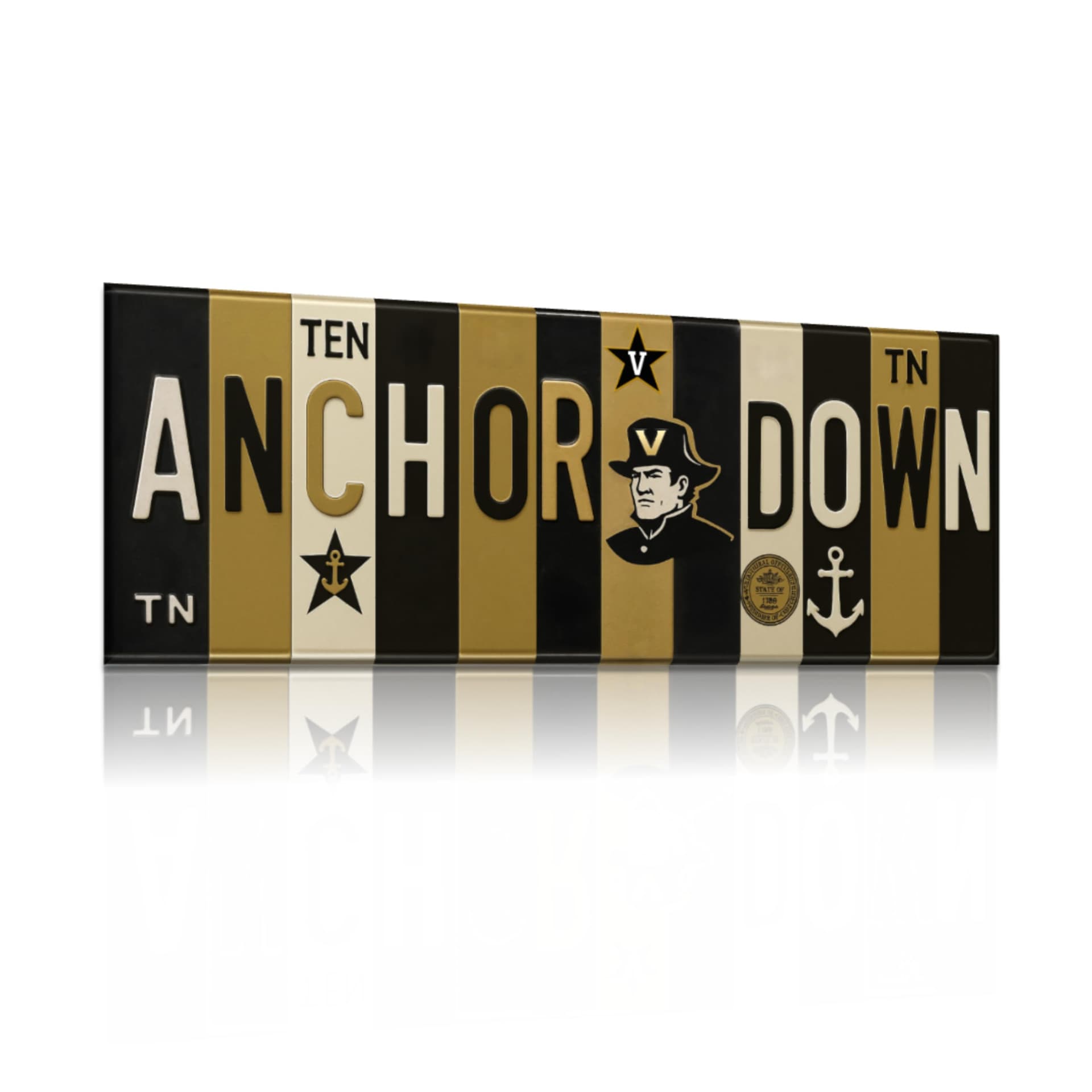 Anchor Down aluminum wall sign