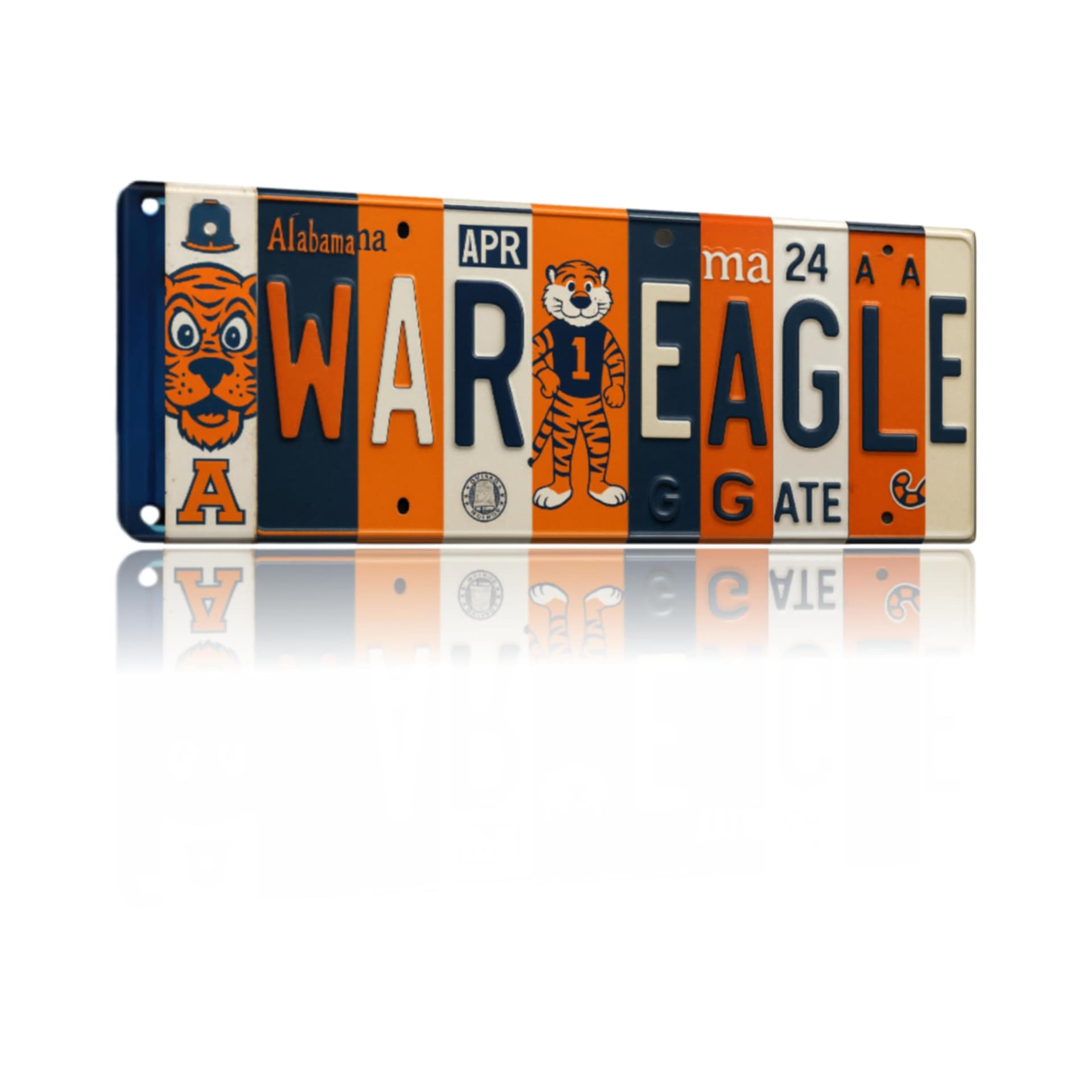 Auburn Tigers War Eagle aluminum wall sign