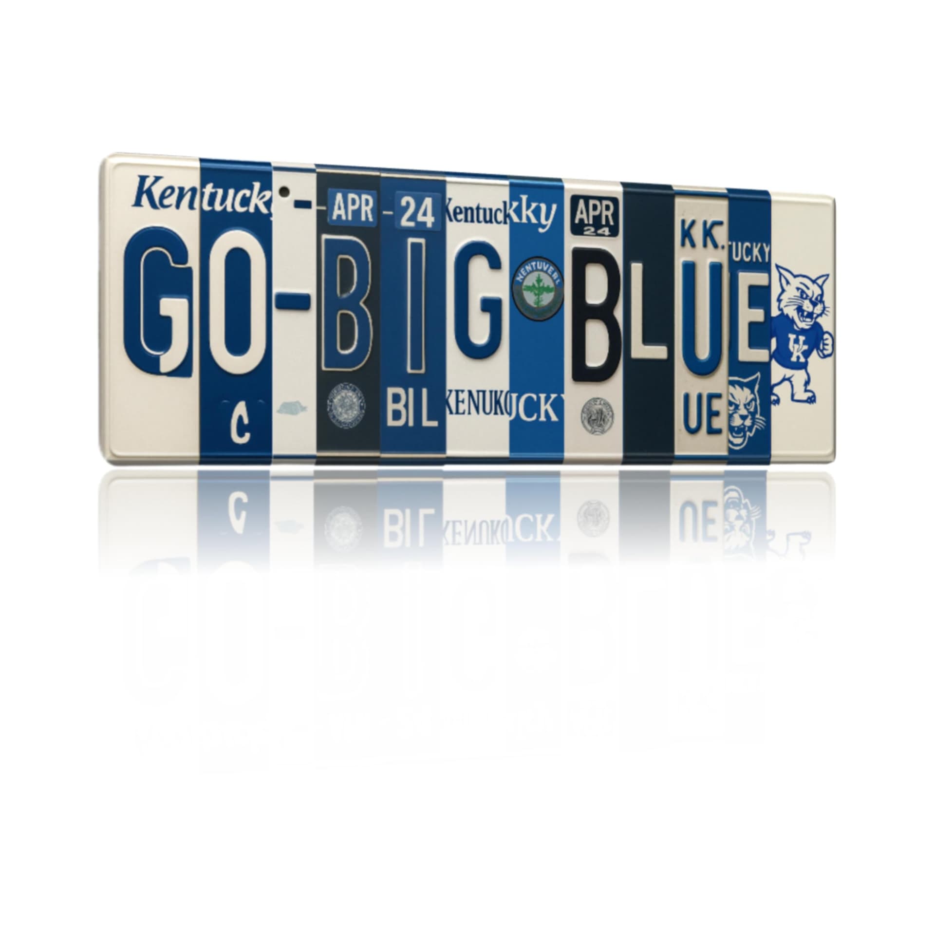 Big Blue aluminum wall sign