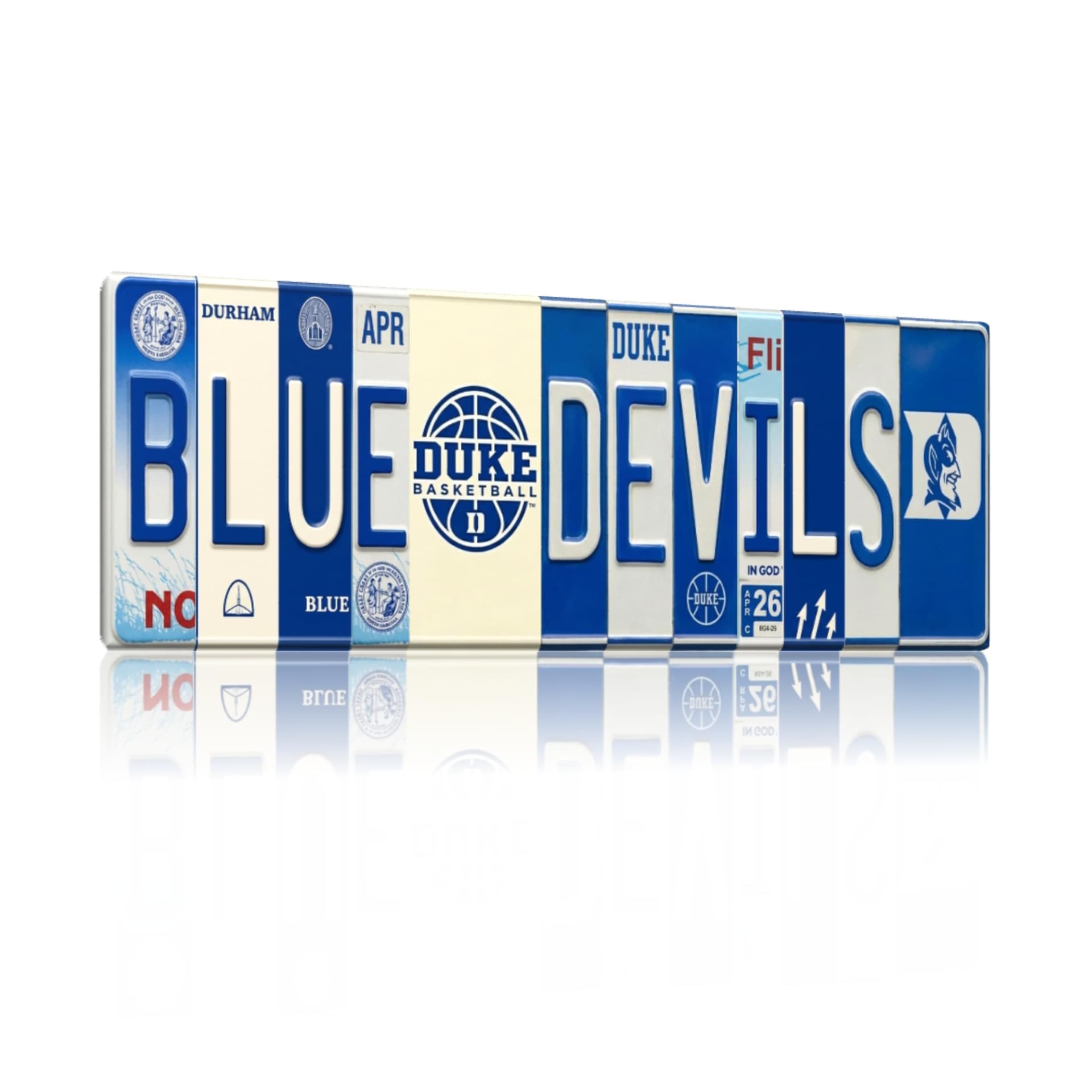 Blue Devils aluminum wall sign