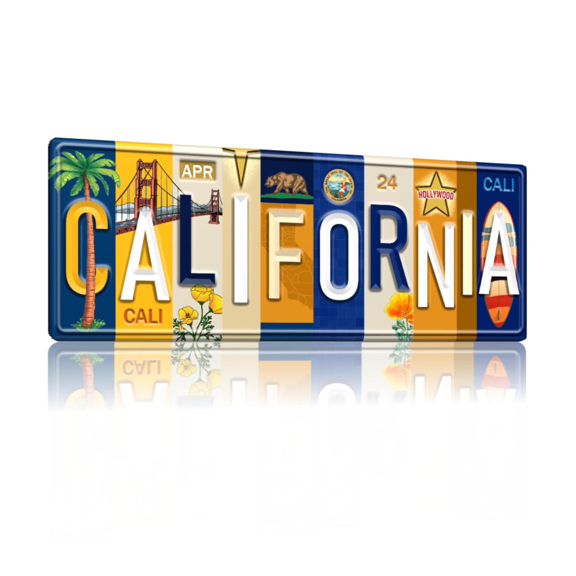 California aluminum wall sign
