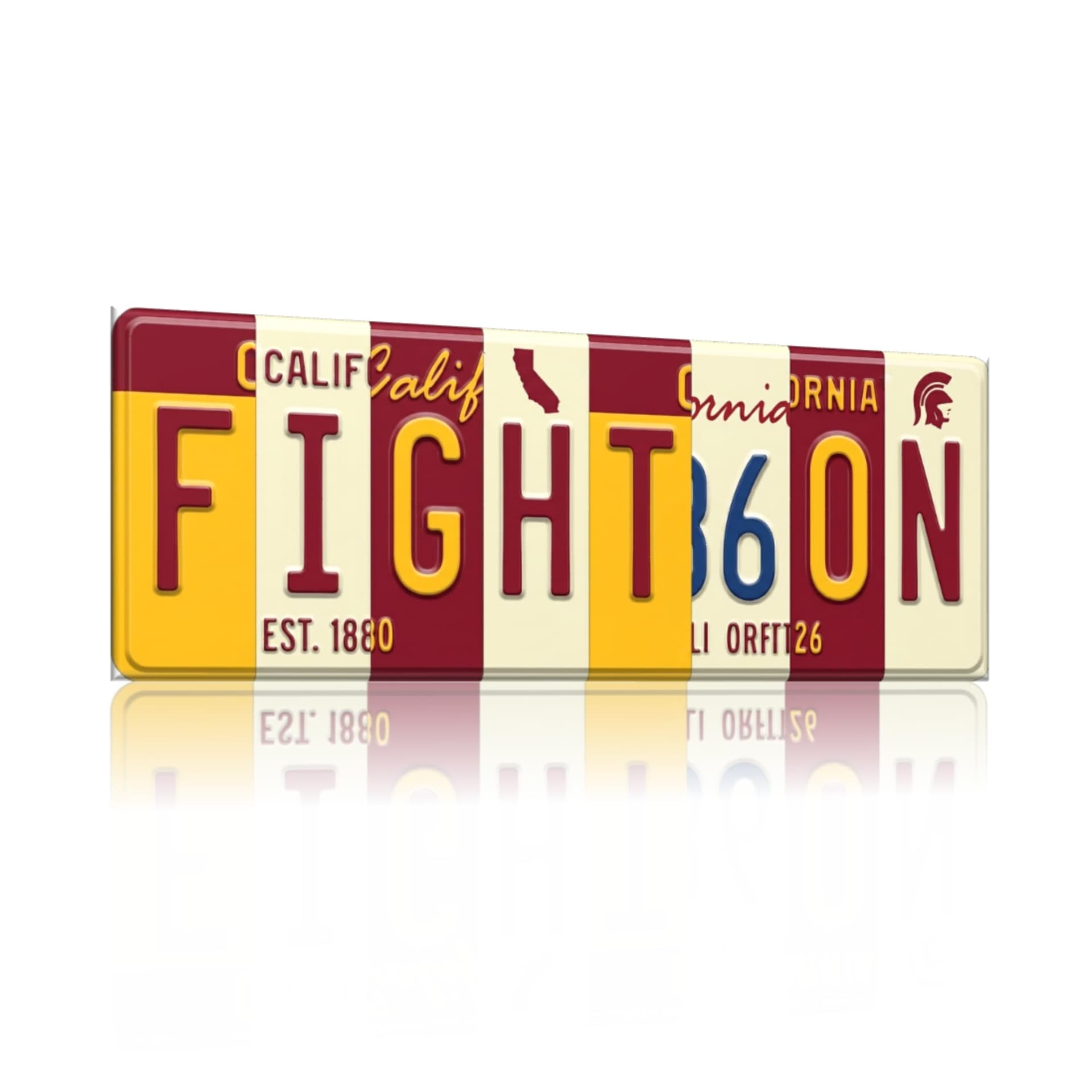 Fight On aluminum wall sign