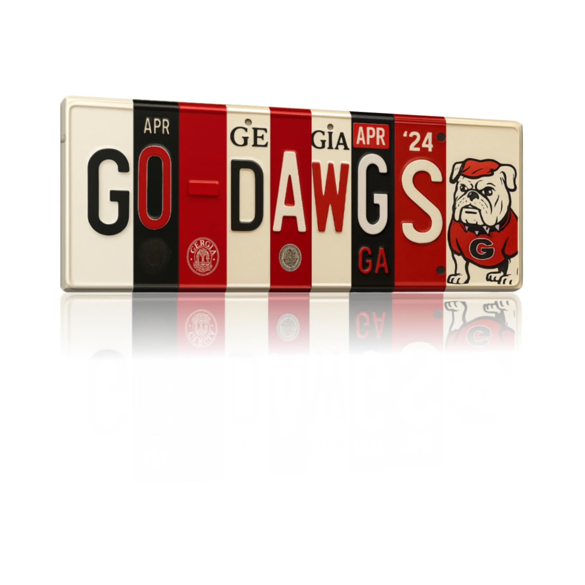Georgia Bulldogs Go Dawgs aluminum wall sign