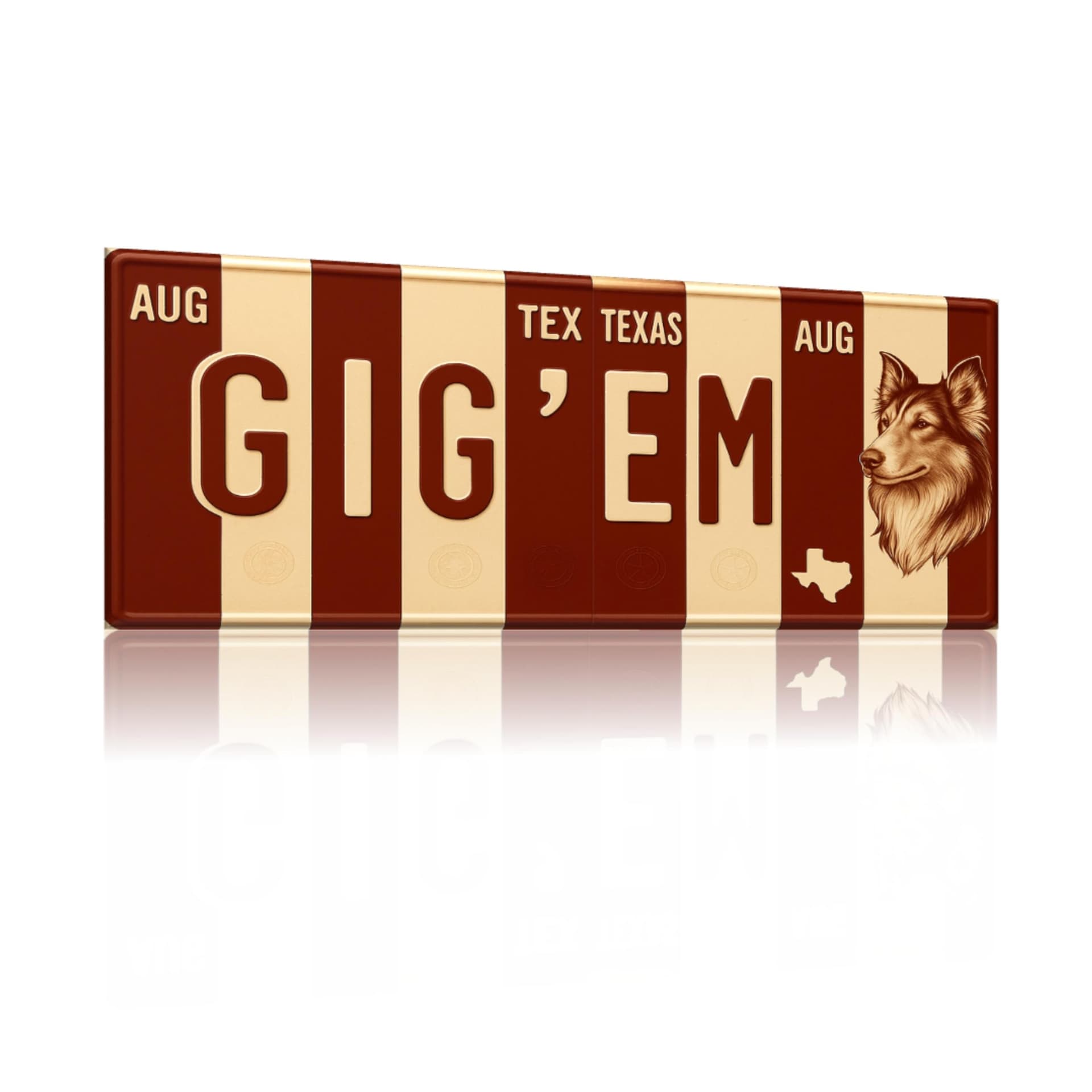 Gig Em aluminum wall sign