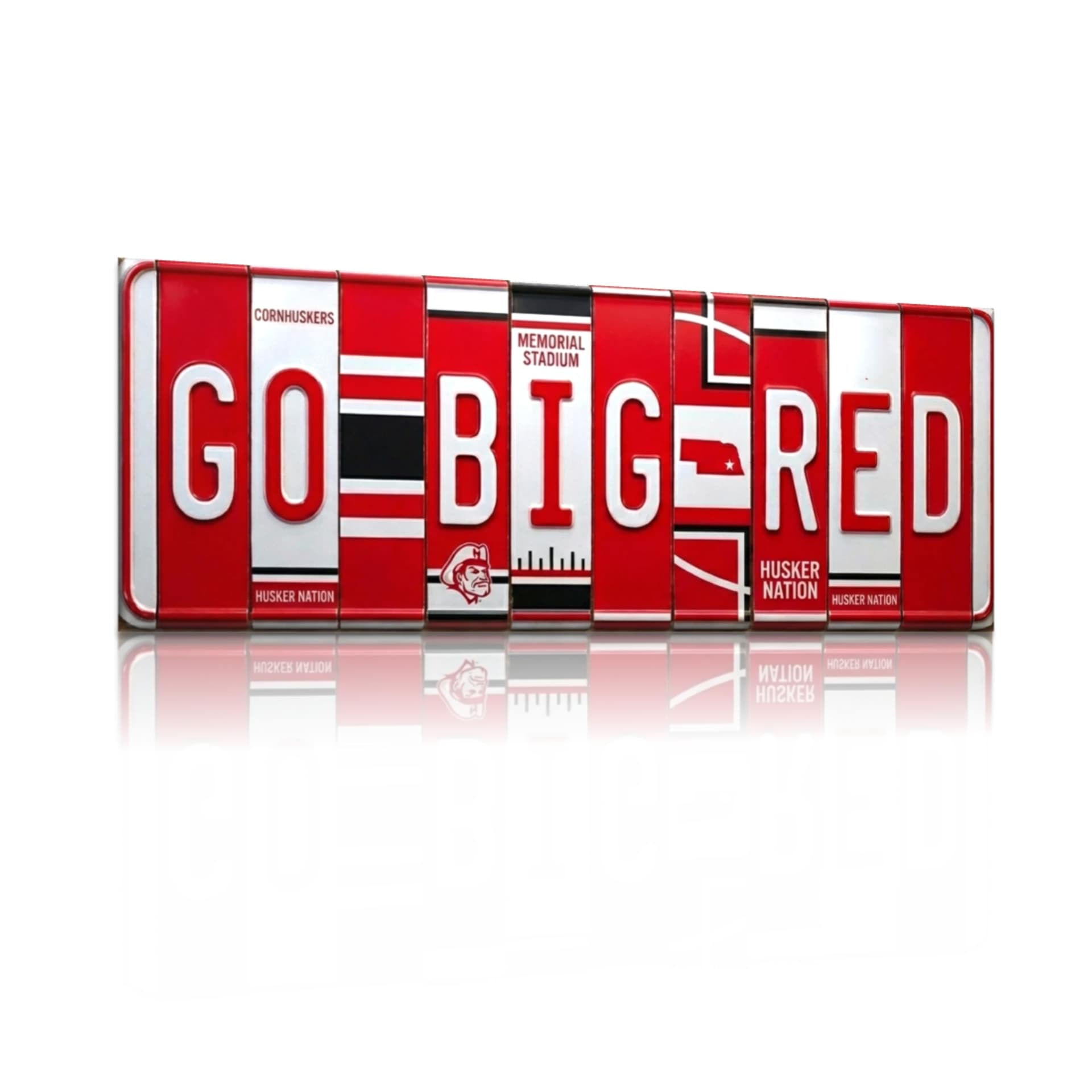 Go Big Red aluminum wall sign