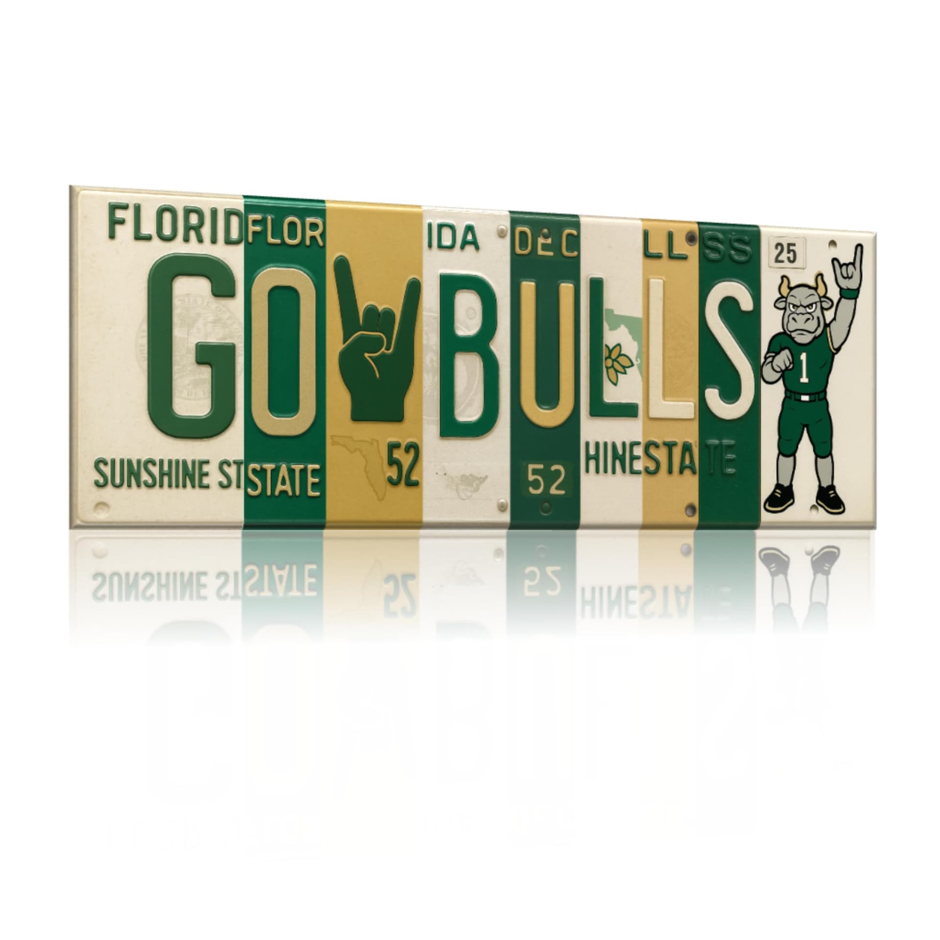 Go Bulls aluminum wall sign