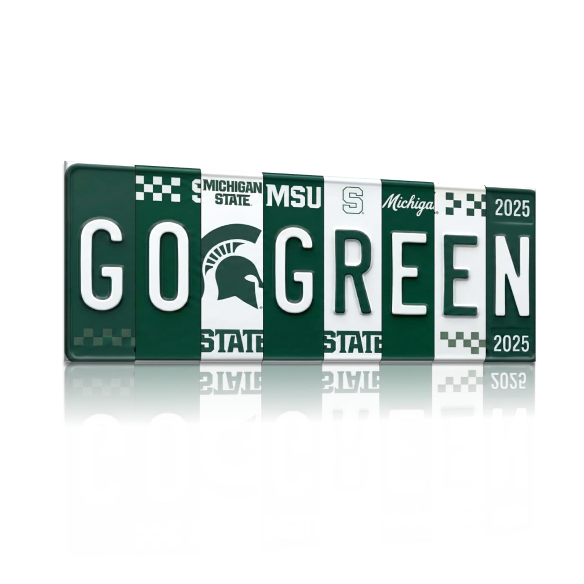 Go Green aluminum wall sign