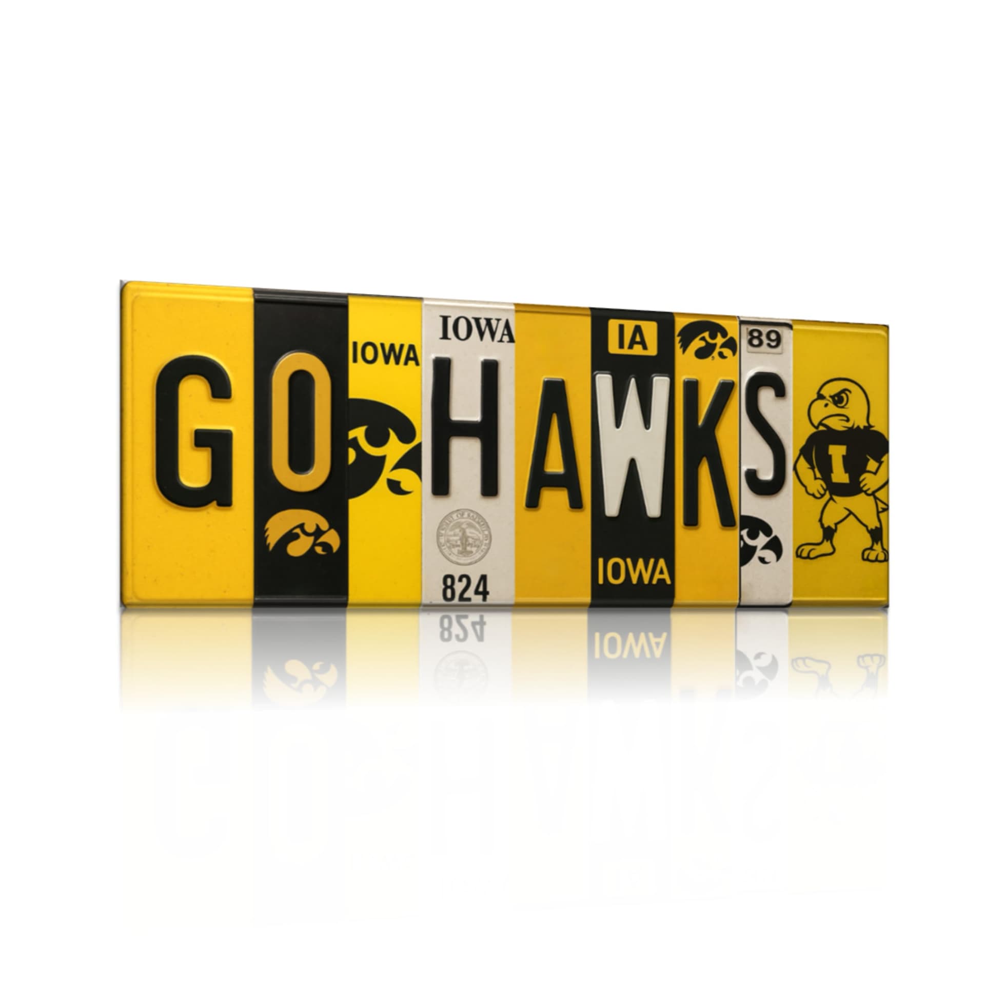Go Hawks aluminum wall sign