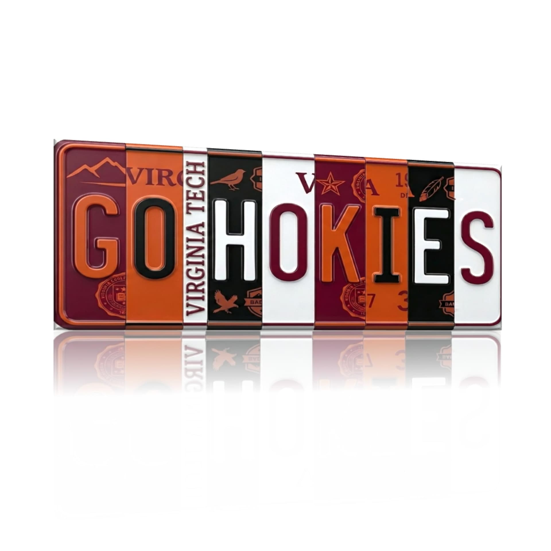 Go Hokies aluminum wall sign