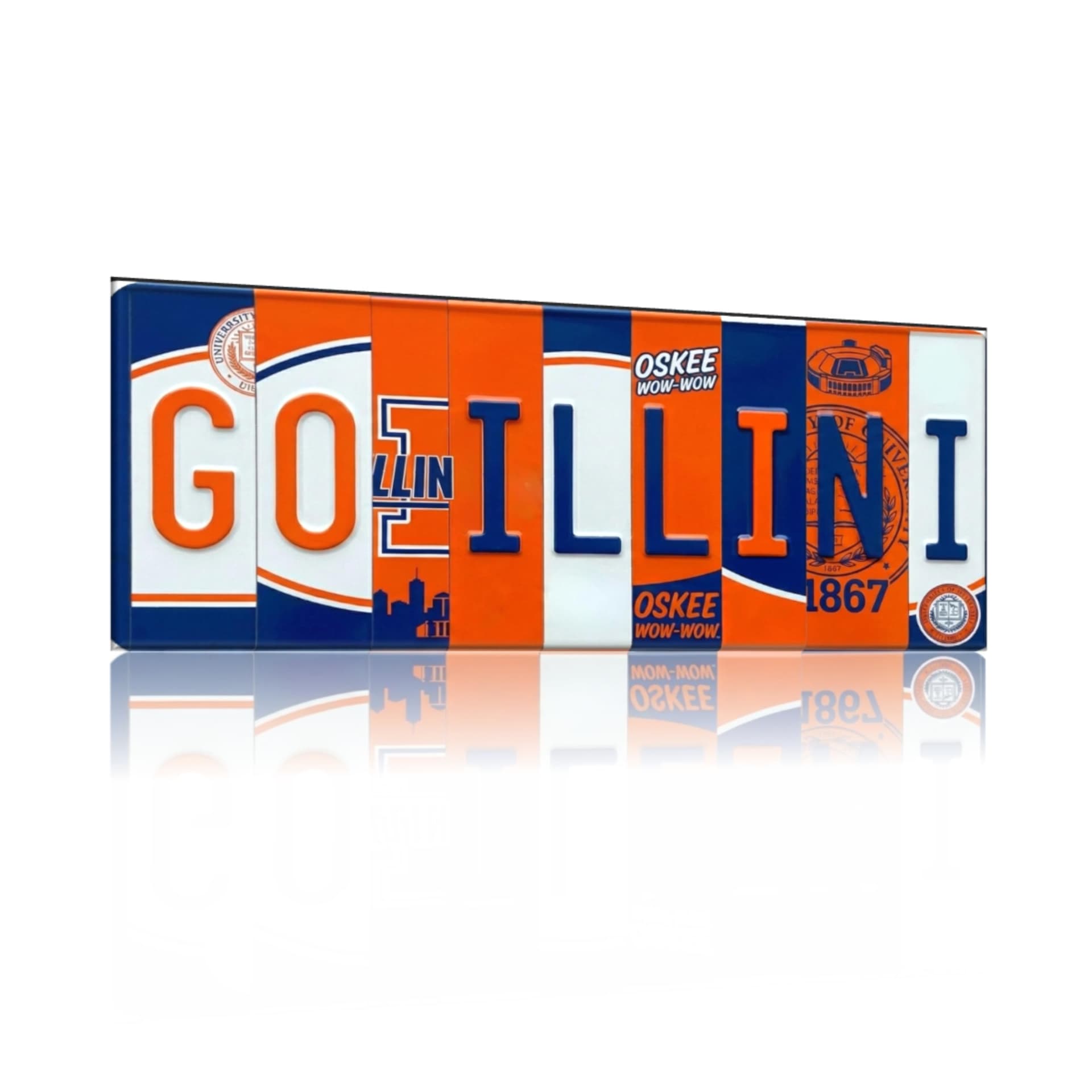 Go Illini aluminum wall sign