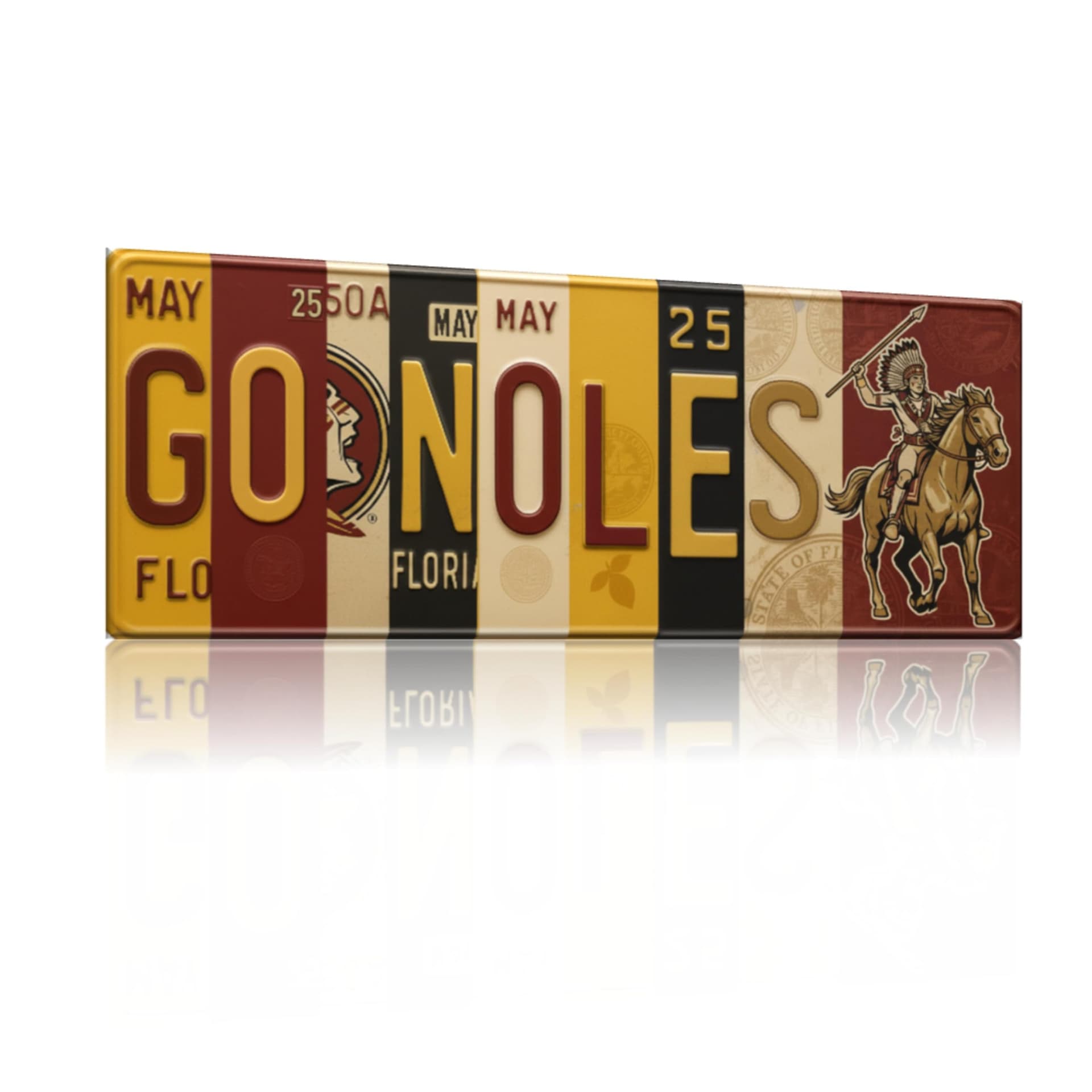 Go Noles aluminum wall sign