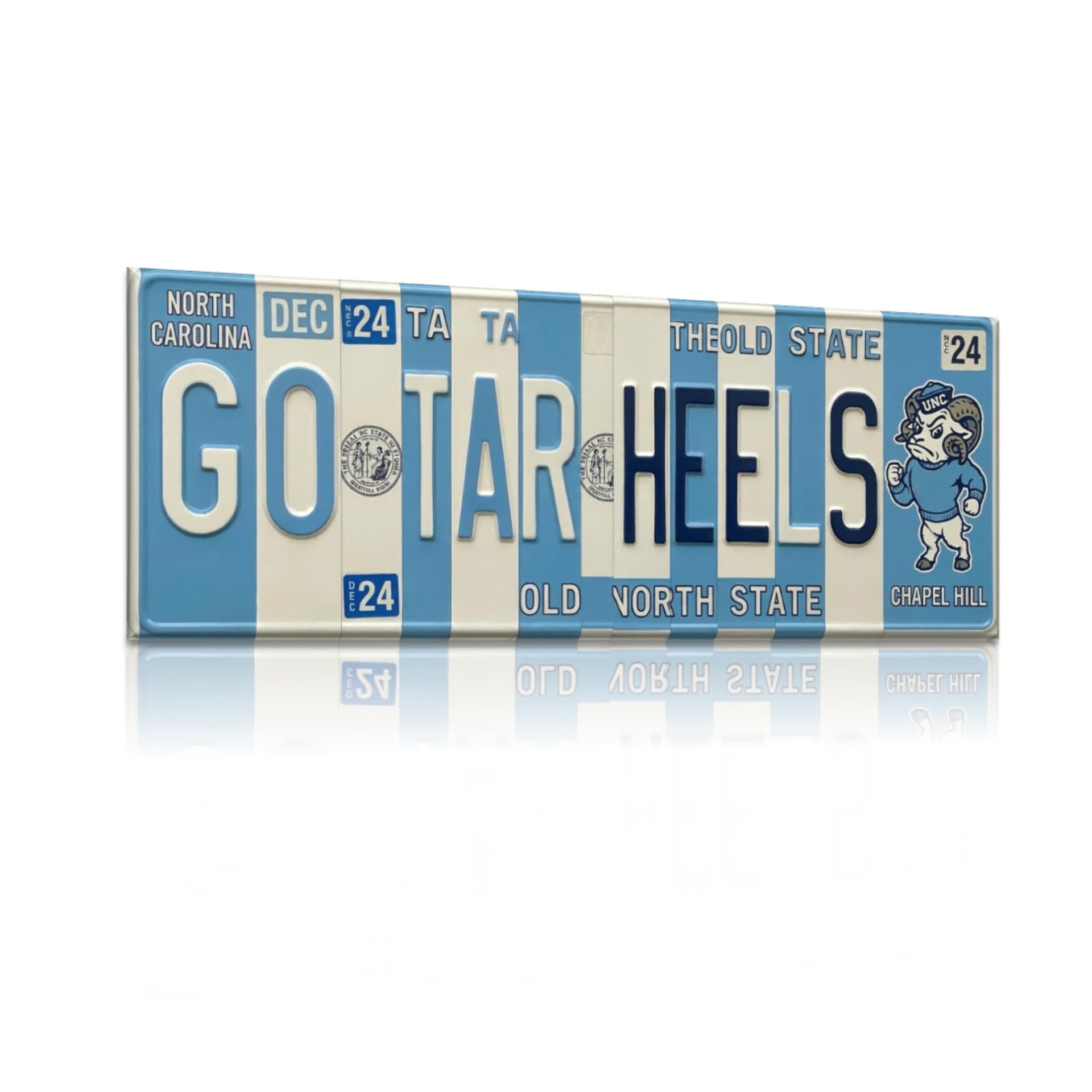 Go Tar Heels aluminum wall sign
