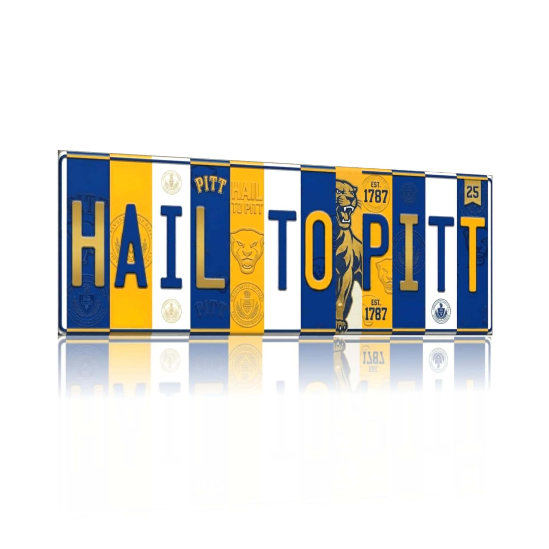 Hail To Pitt aluminum wall sign