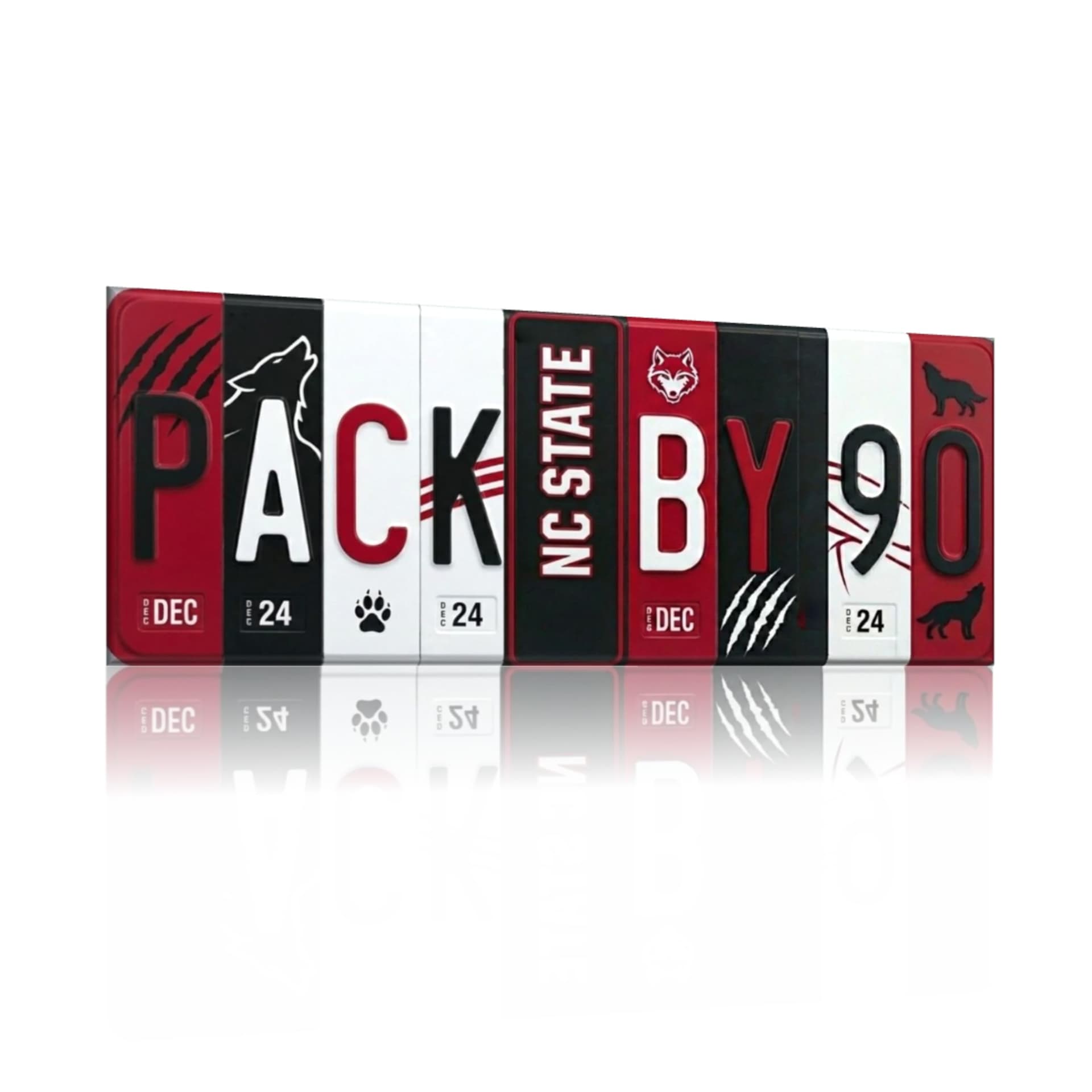 Pack By 90 aluminum wall sign