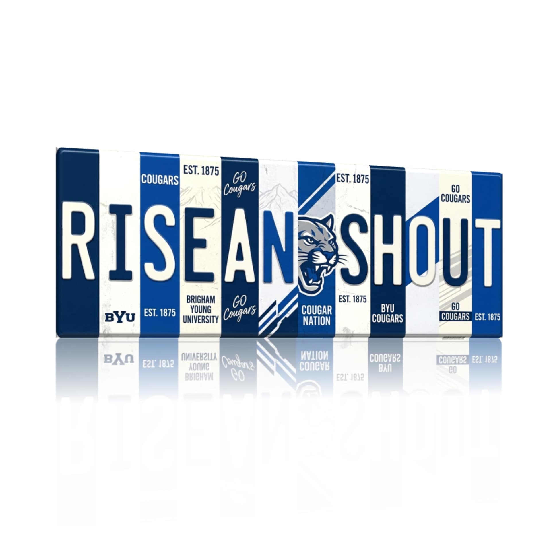 Rise Shout aluminum wall sign