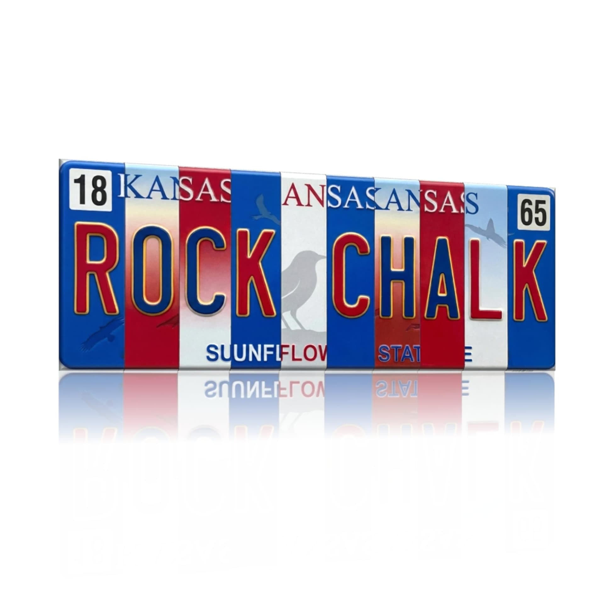 Rock Chalk aluminum wall sign