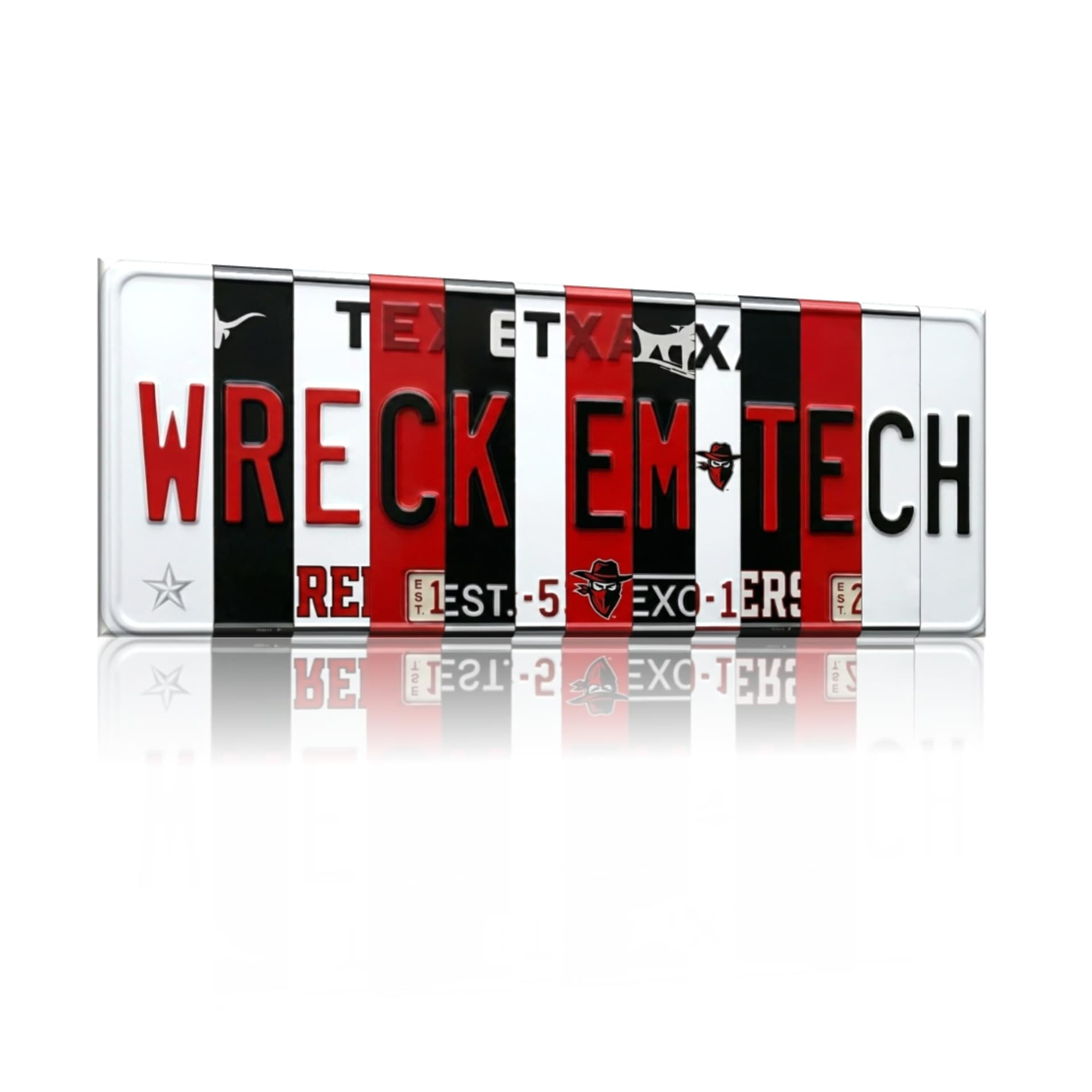 Wreck Em aluminum wall sign